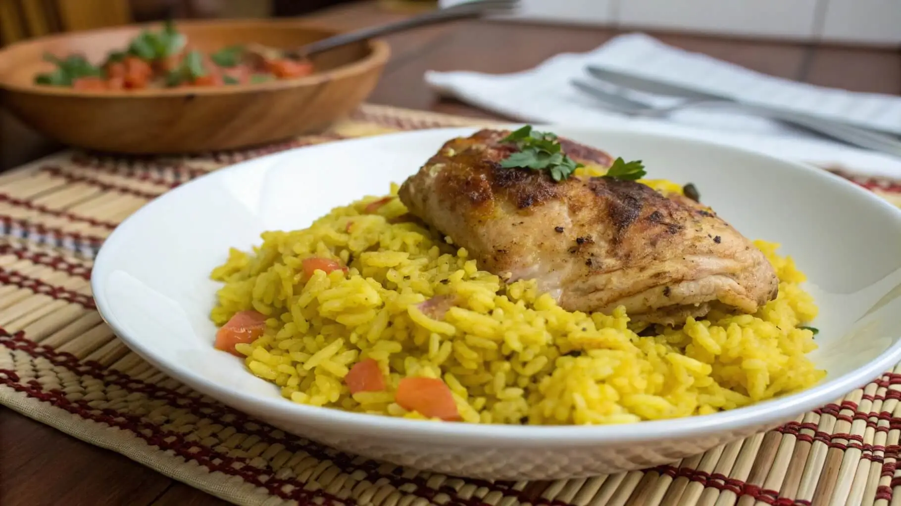 Flavorful Chicken Yellow Rice with Vibrant Spices