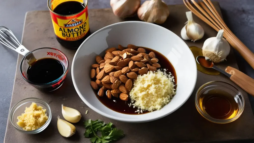 Chopped Almonds and Asian Sauce Recipe