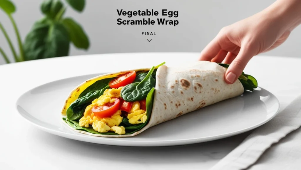 vegetable egg scramble recipe wrap