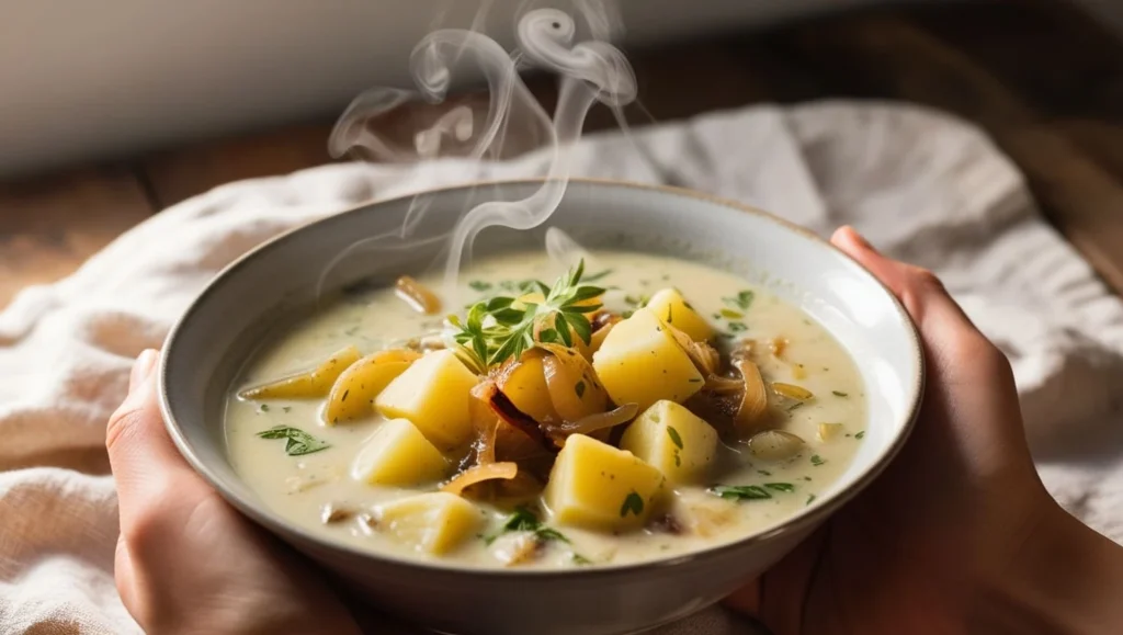 Potato and onion soup
