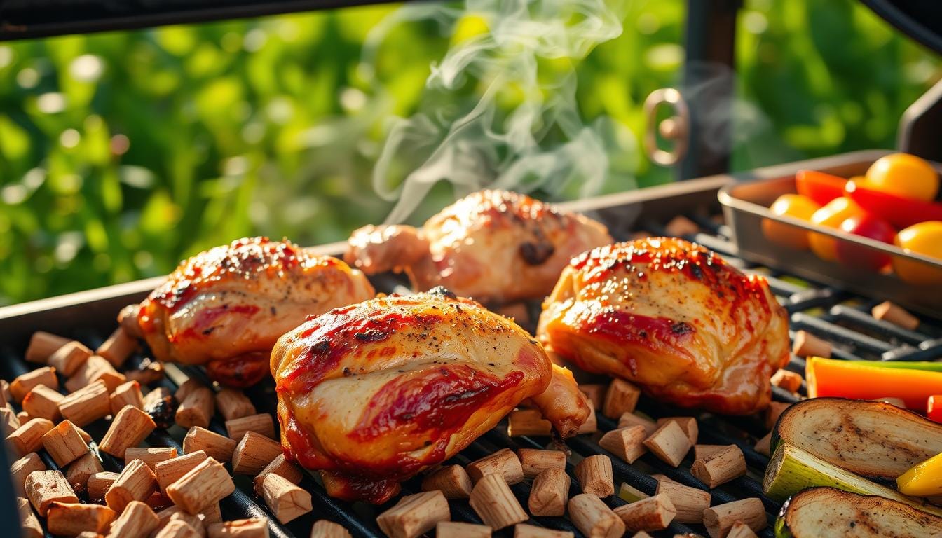 chicken thighs on pellet grill