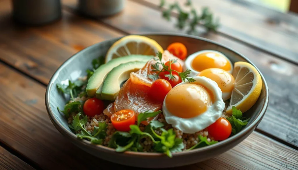 gourmet salmon breakfast