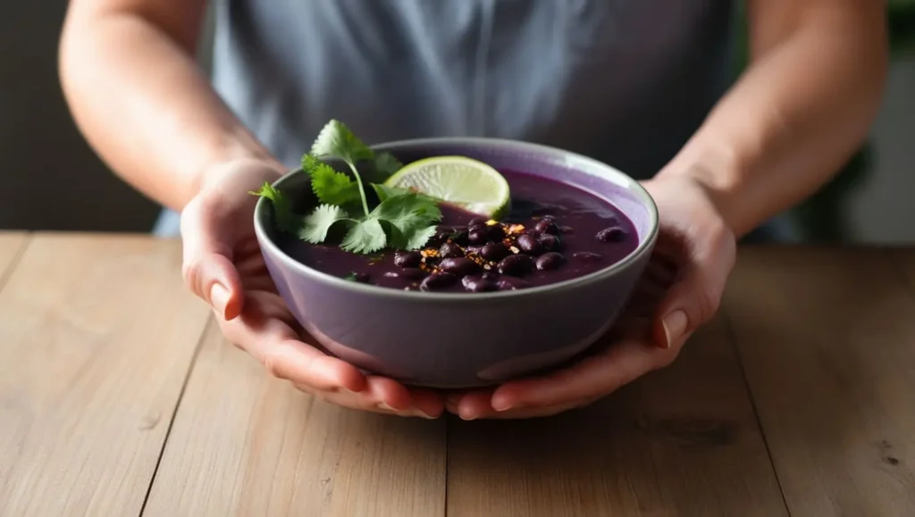 purple black bean soup recipe