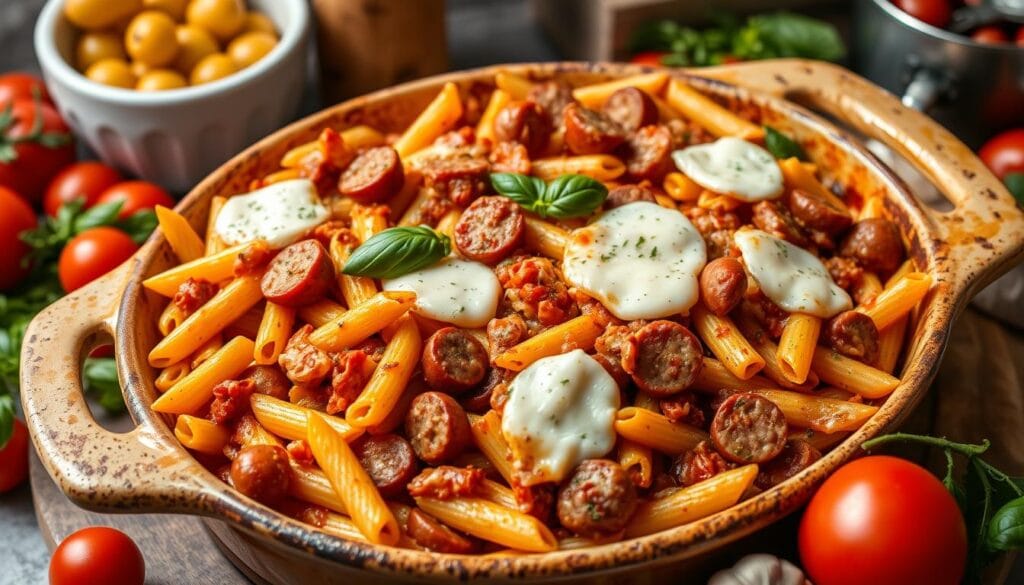 sausage pasta bake