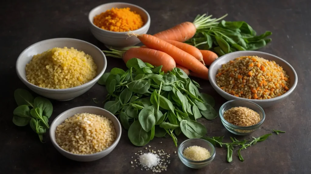 Carrot and Spinach Recipes with Couscous