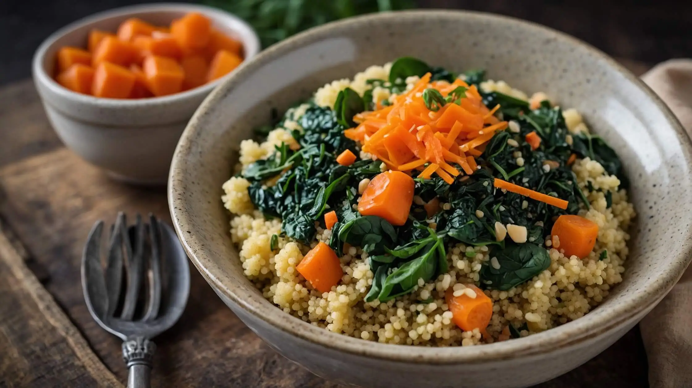 Carrot and Spinach Recipes with Couscous