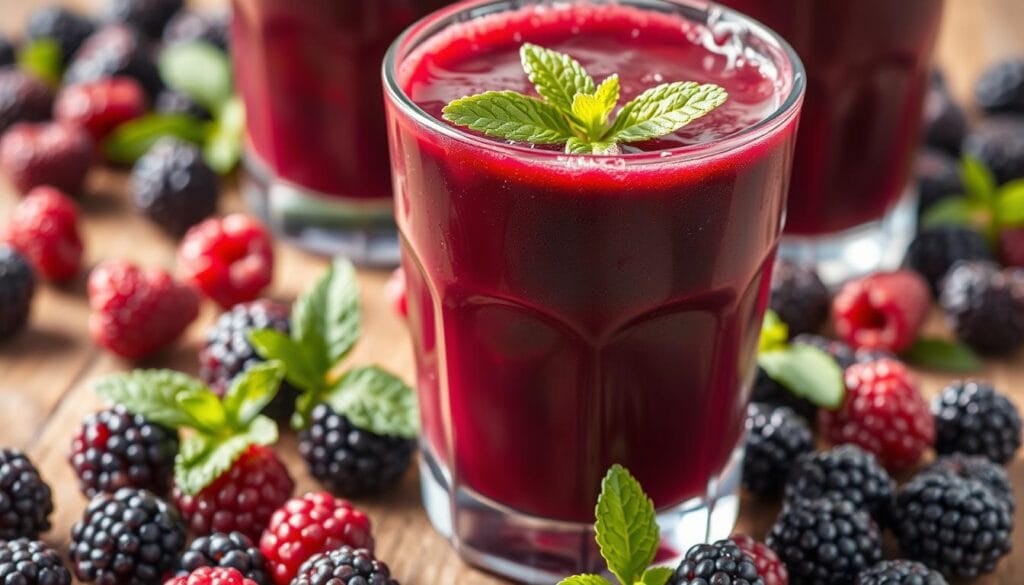 Freshly squeezed blackberry juice