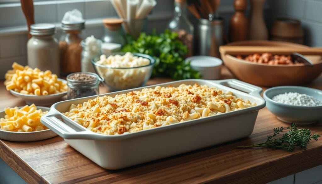 Mac and Cheese Meatloaf Casserole Preparation