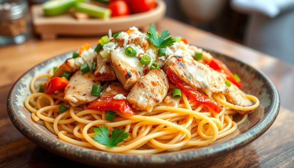 Monterey Chicken Spaghetti Dish