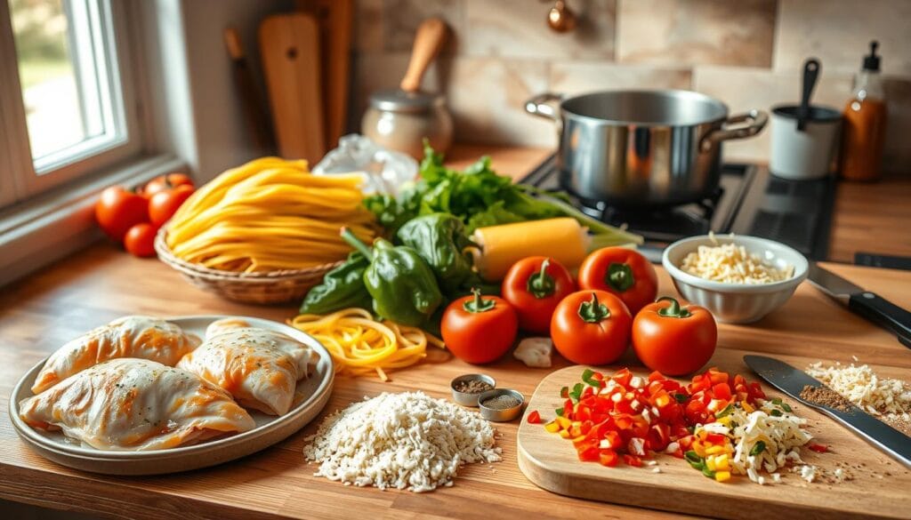 Monterey Chicken Spaghetti Preparation