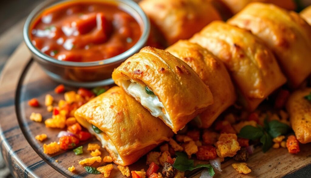 baked pizza rolls