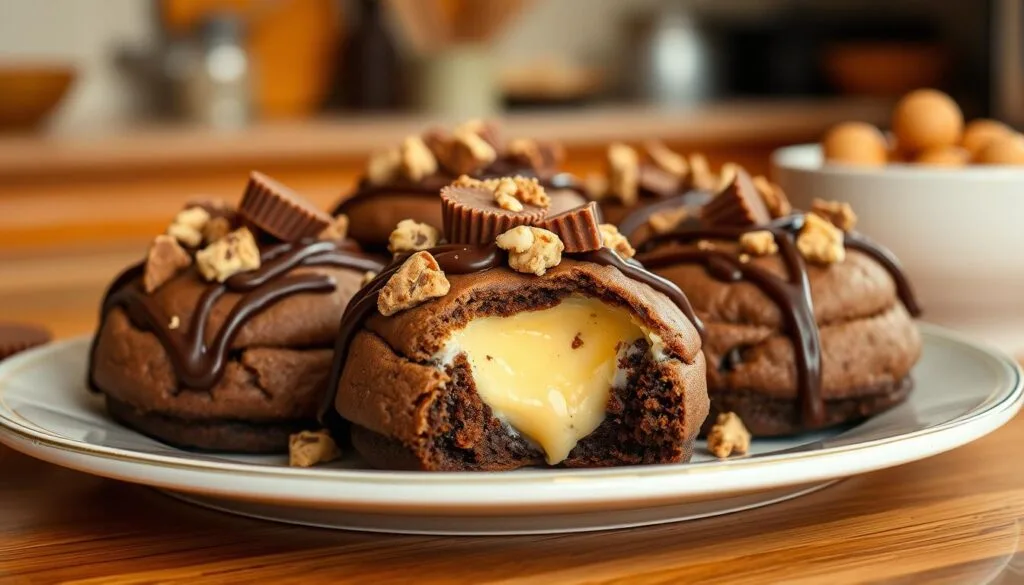 gooey reese's cheesecake cookies