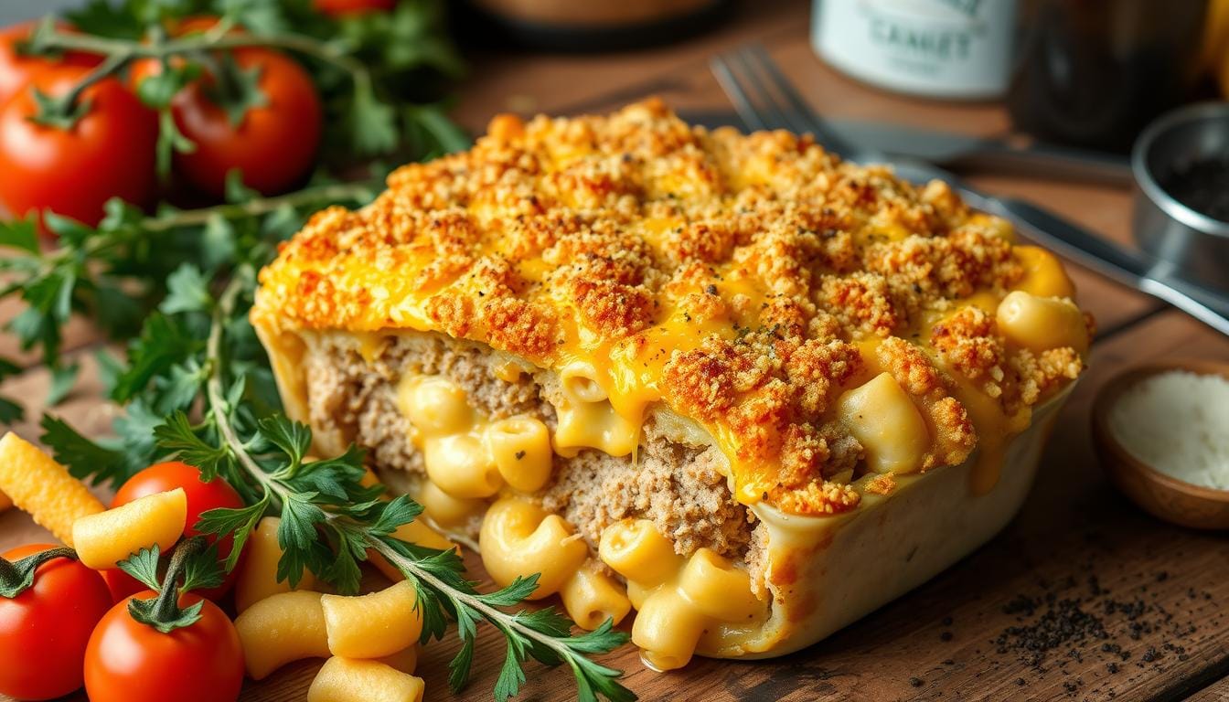 mac and cheese meatloaf casserole