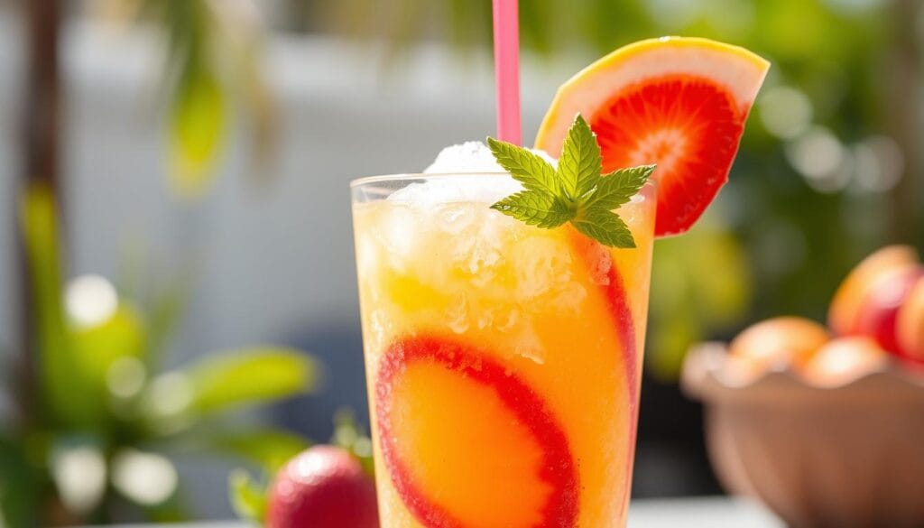 mango strawberry slushie