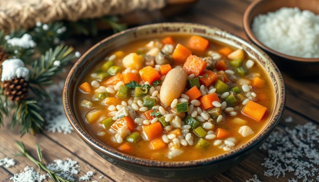 vegetable wild rice soup