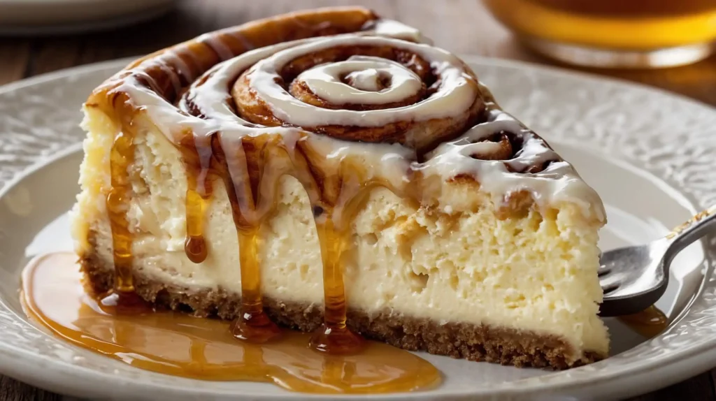 Step-by-Step for cinnamon roll honeybun cheesecake