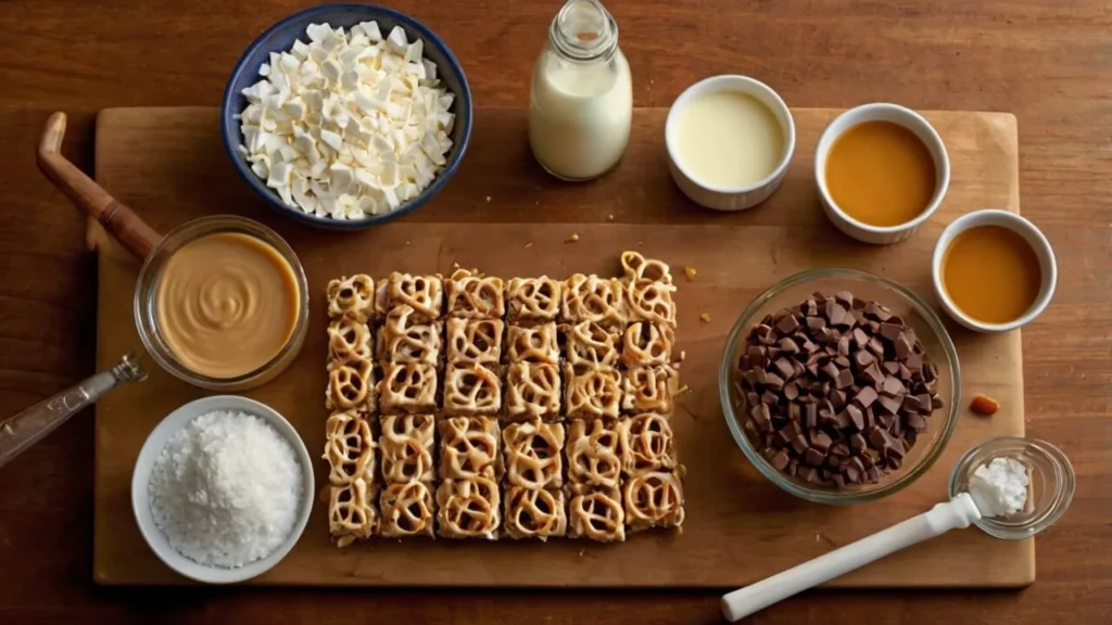 caramel pretzel crack bars Ingredients 