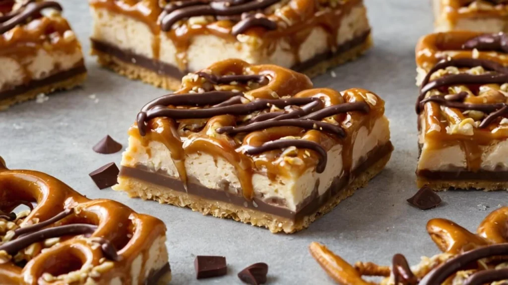 caramel pretzel crack bars recipe