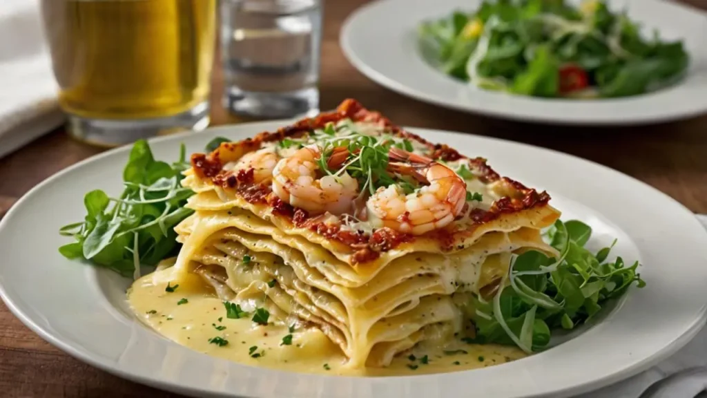 Garlic Butter Shrimp Scampi Lasagna