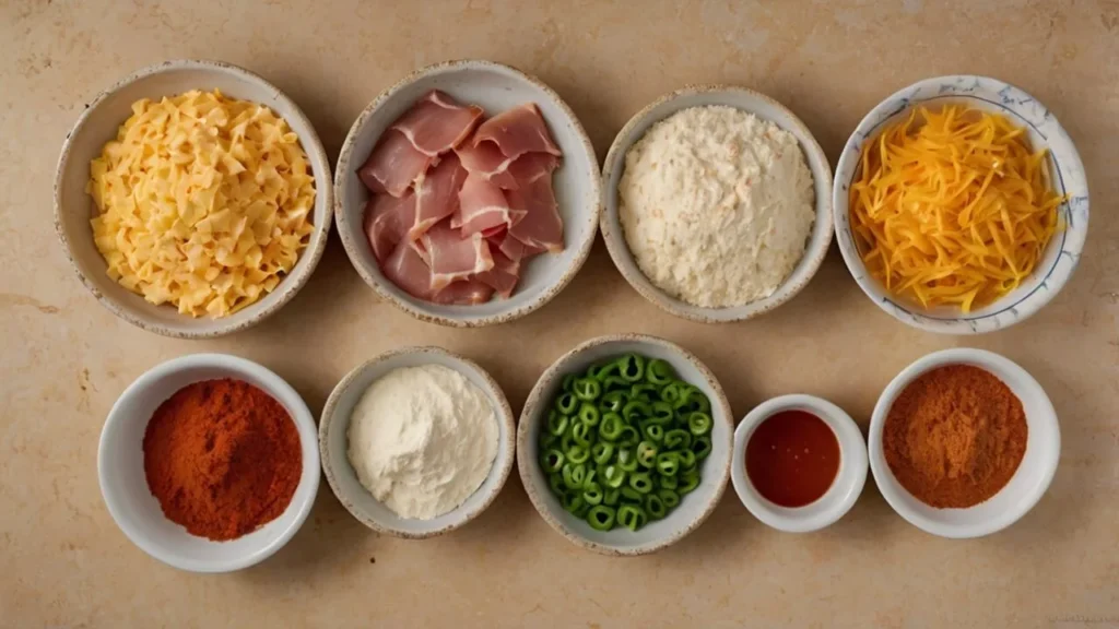 ham and jalapeno biscuits Ingredients