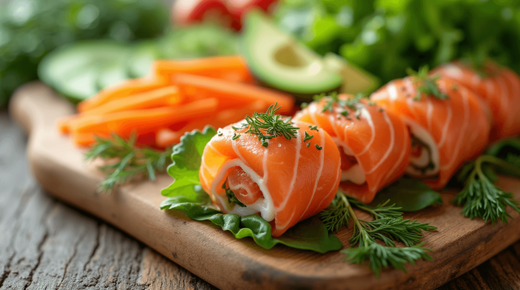 recipe for smoked salmon rolls