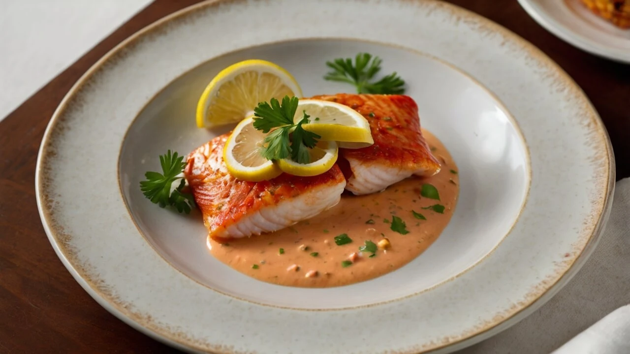 Red Snapper with Creamy Creole Sauce