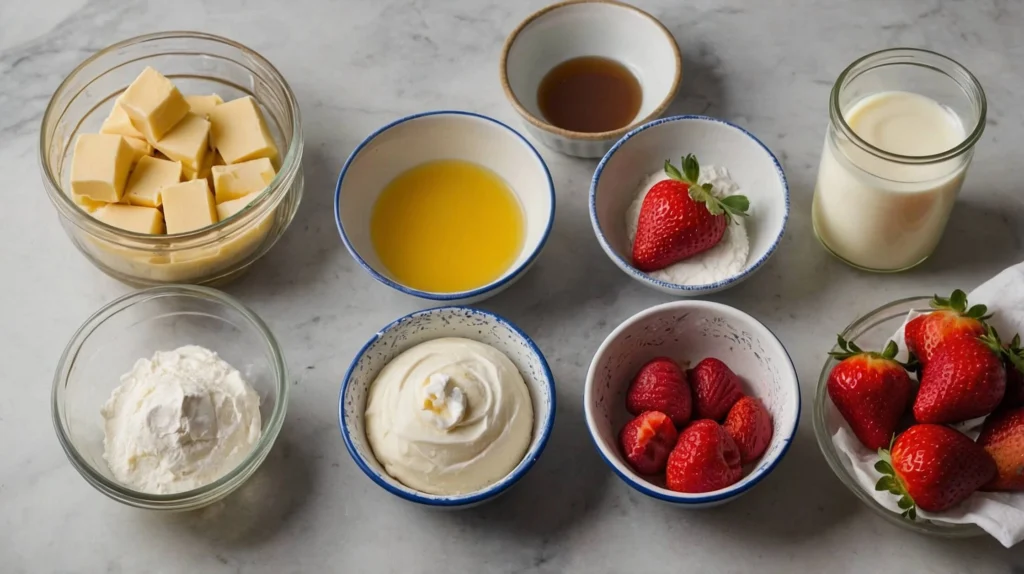 strawberry honeybun cake Ingredients 