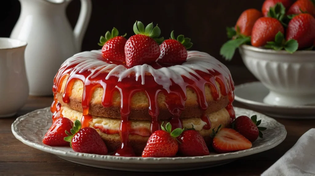 strawberry honeybun cake