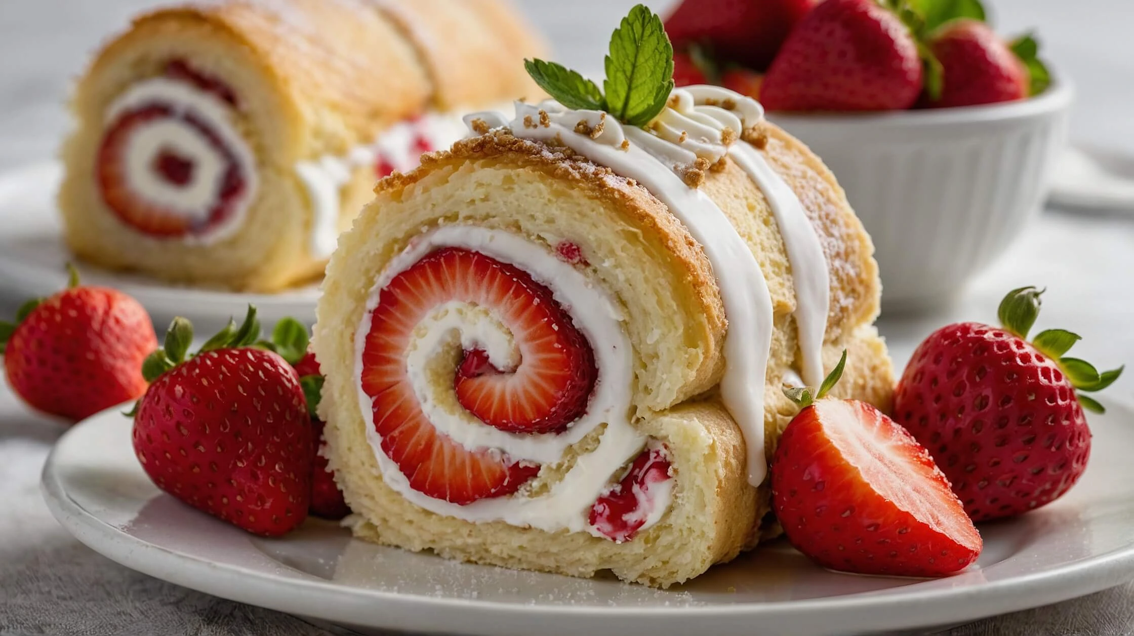 strawberry shortcake sushi roll