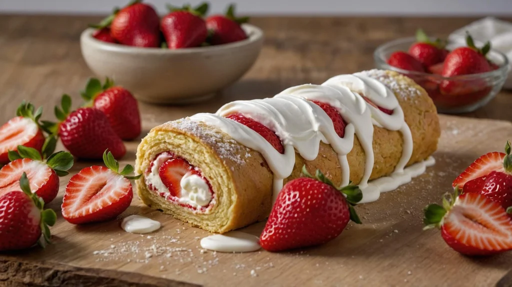 strawberry shortcake sushi roll